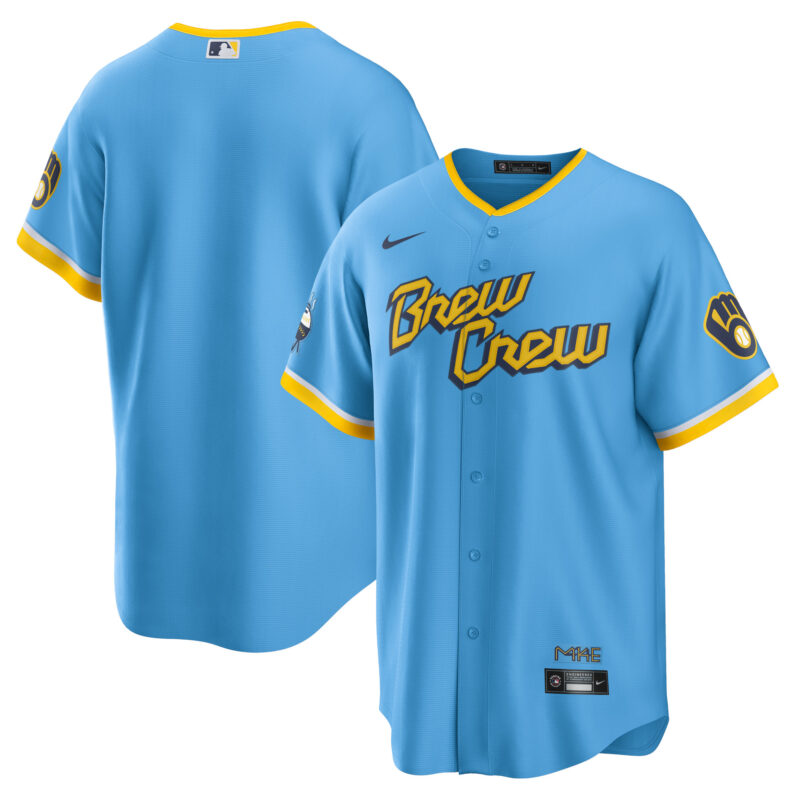 Milwaukee Brewers City Connect Team Jersey - Powder Blue