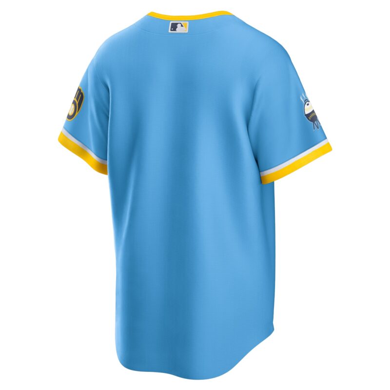 Milwaukee Brewers City Connect Team Jersey - Powder Blue - Image 3