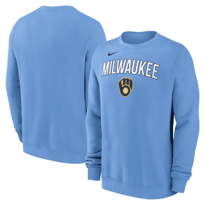 Milwaukee Brewers Pullover Sweatshirt - Powder Blue