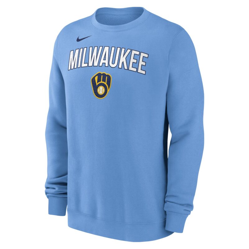 Milwaukee Brewers Pullover Sweatshirt - Powder Blue - Image 2