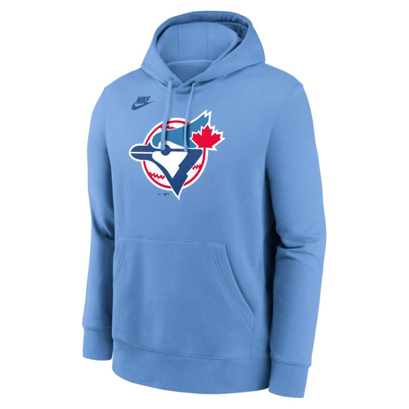 Toronto Blue Jays Cooperstown Collection Logo Club Pullover Hoodie - Powder Blue - Image 2
