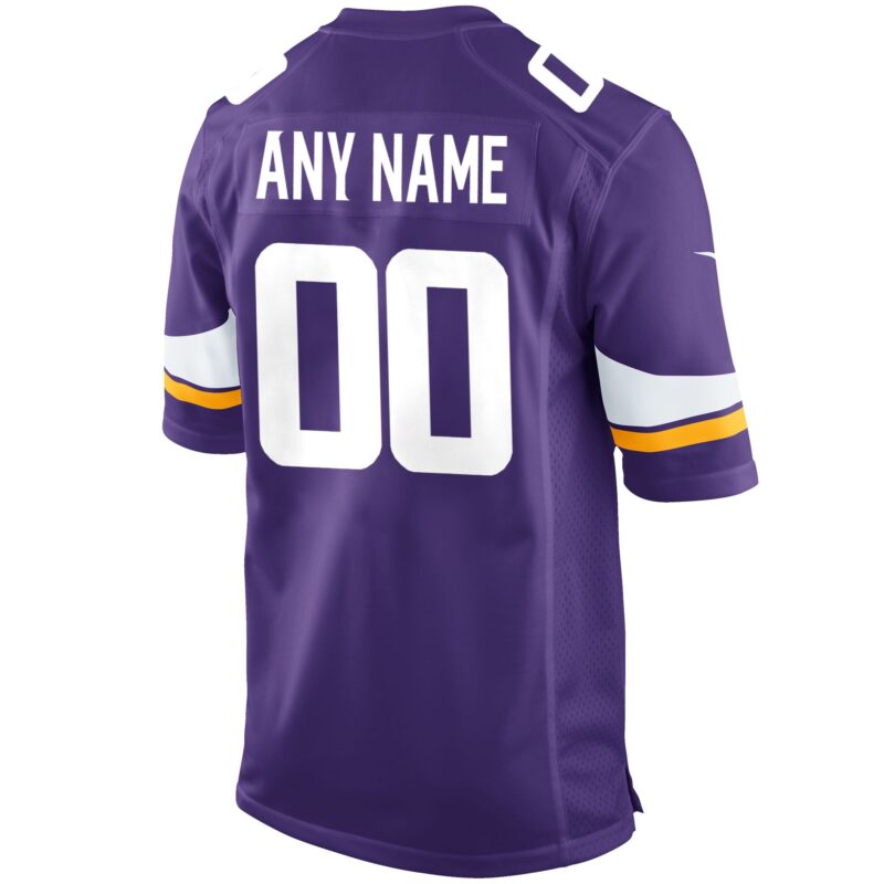 Minnesota Vikings Custom Game Jersey - Purple - Image 3