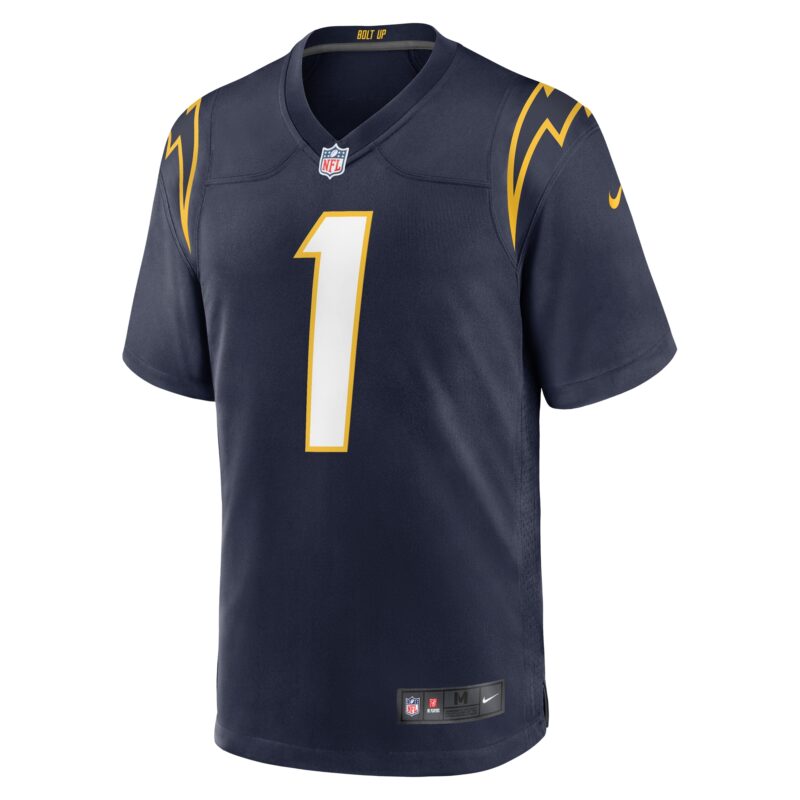 Quentin Johnston Los Angeles Chargers Alternate Game Jersey - Navy - Image 2