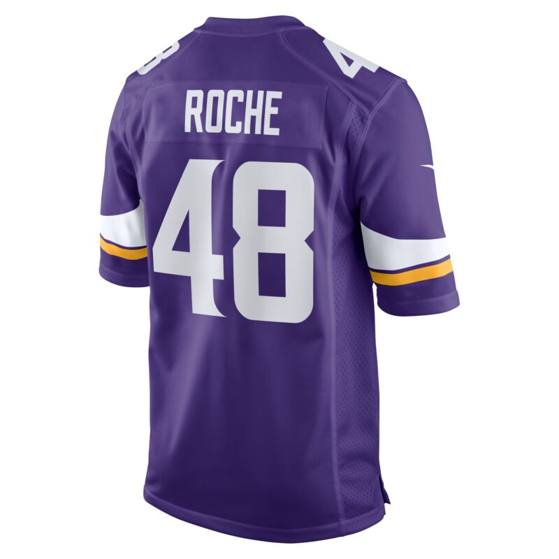 Quincy Roche Minnesota Vikings Team Game Jersey - Purple - Image 3