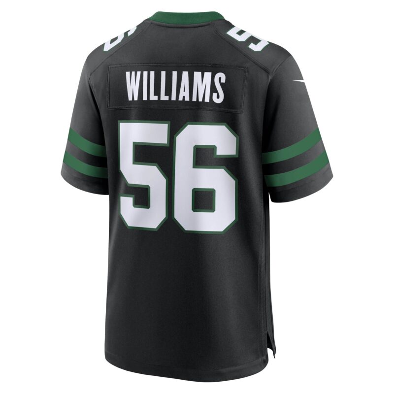 Quincy Williams New York Jets Alternate Game Jersey - Legacy Black - Image 3