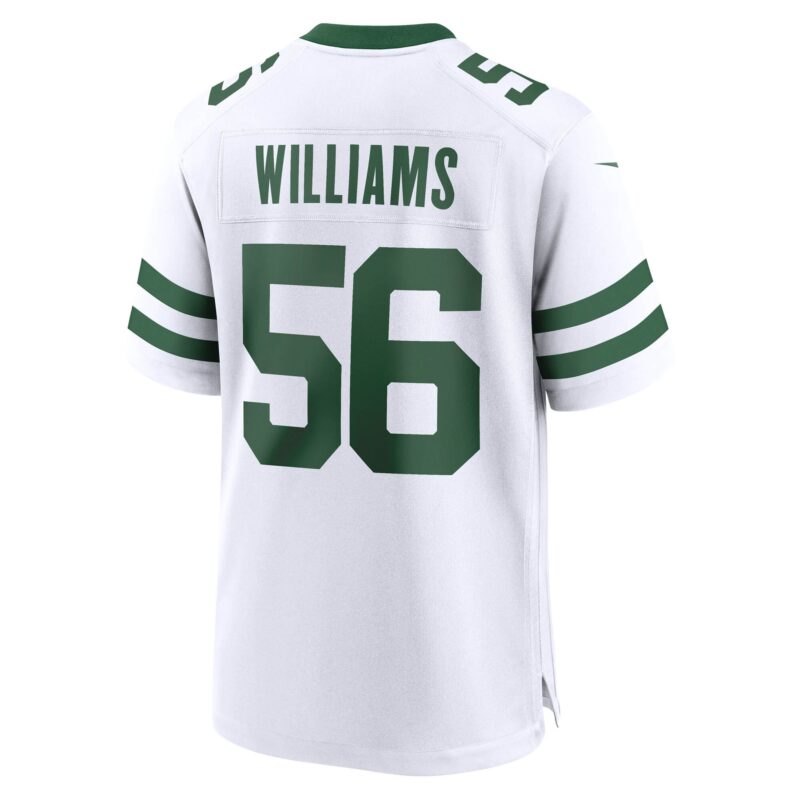 Quincy Williams New York Jets Game Jersey - Legacy White - Image 3