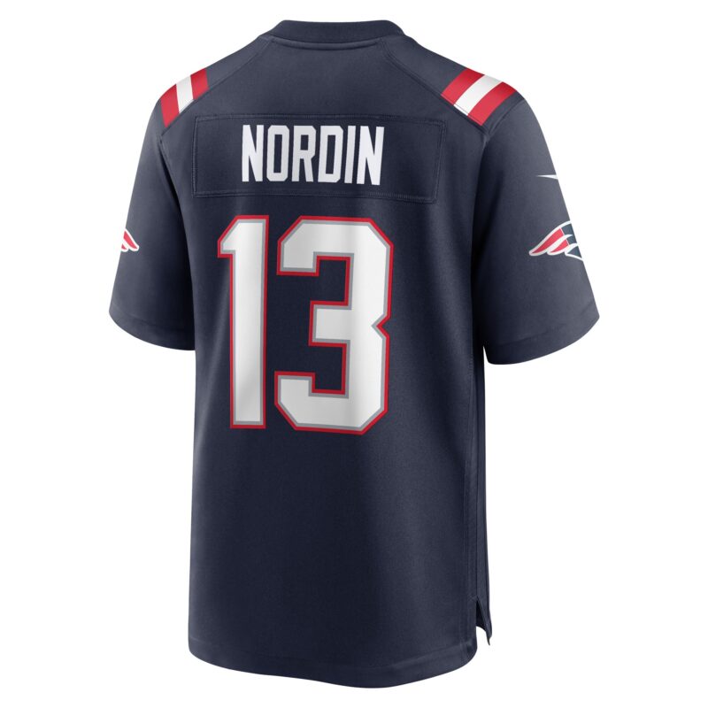 Quinn Nordin New England Patriots Game Player Jersey - Navy - Image 3
