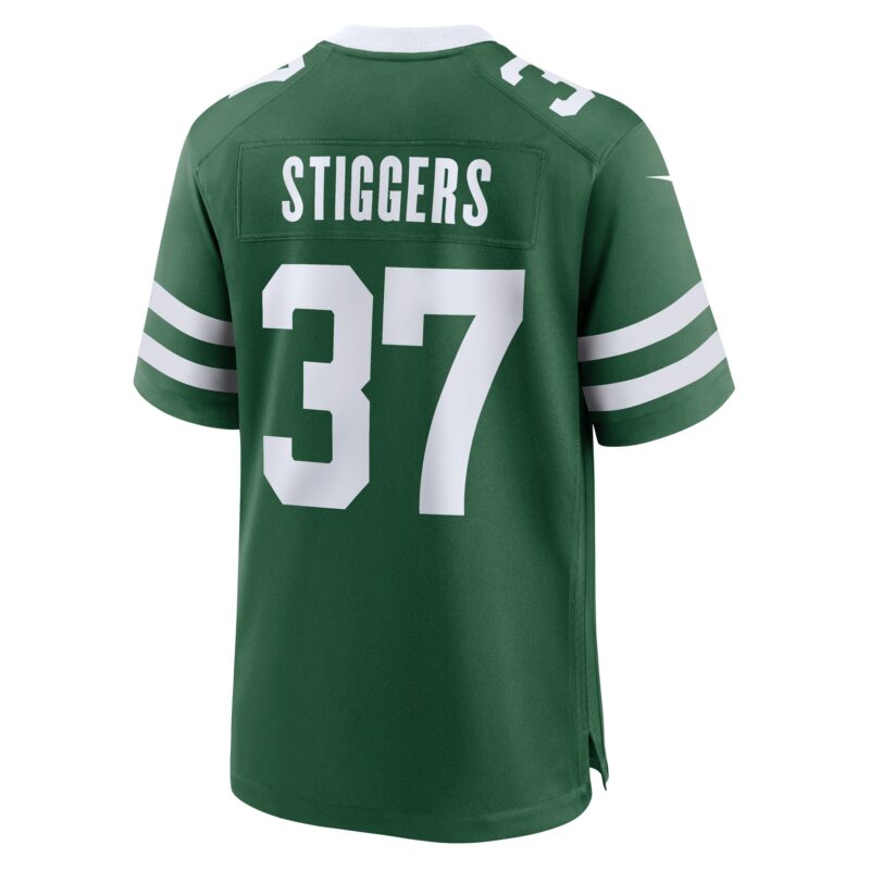 Qwan'tez Stiggers New York Jets Team Game Jersey - Legacy Green - Image 3