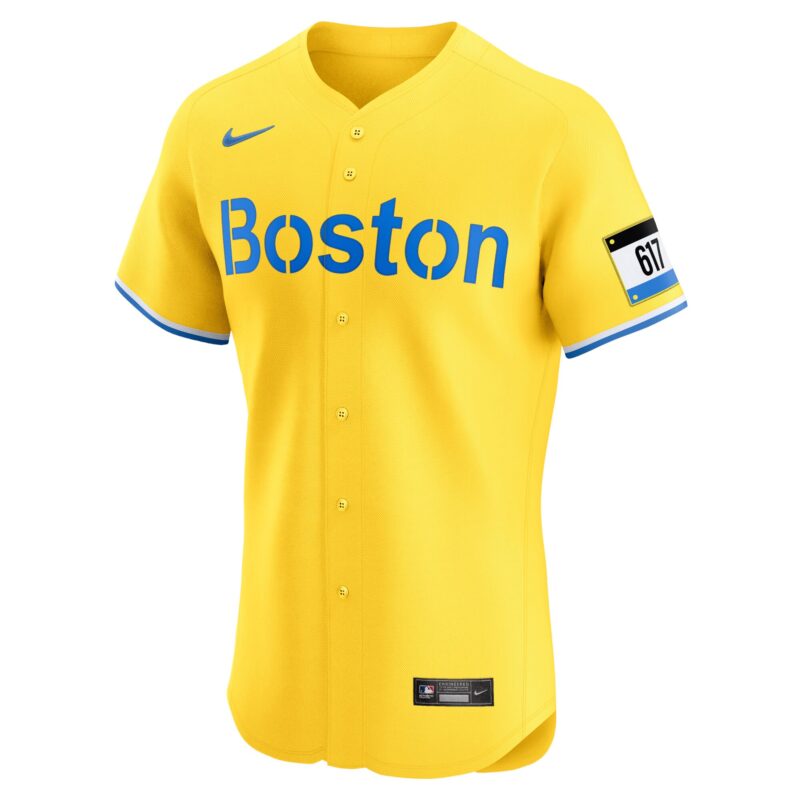Rafael Devers Boston Red Sox City Connect Elite Jersey - Gold - Image 2