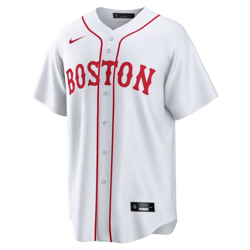 Rafael Devers Boston Red Sox 2021 Patriots' Day Official Player Jersey - White - Image 2