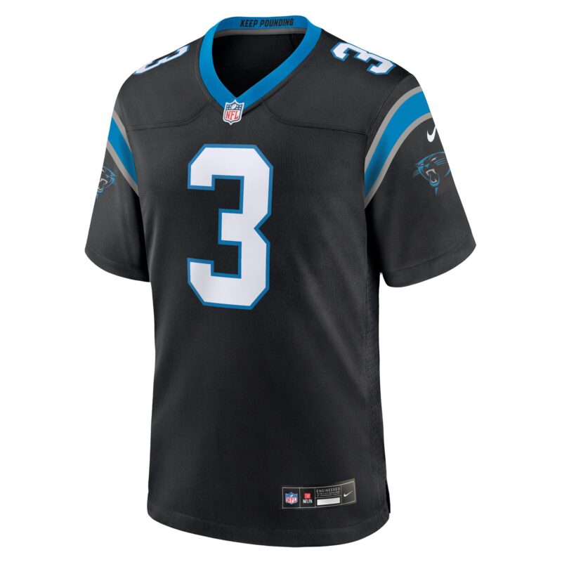 Raheem Blackshear Carolina Panthers Team Game Jersey - Black - Image 2