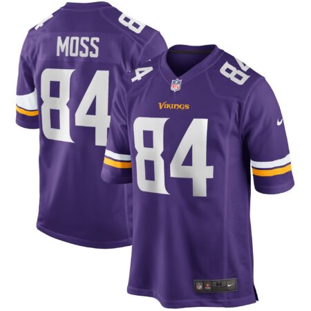 Randy Moss Minnesota Vikings Game Retired Player Jersey - Purple