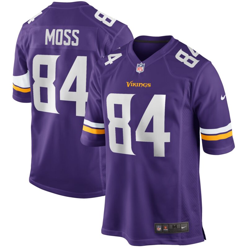 Randy Moss Minnesota Vikings Game Retired Player Jersey - Purple