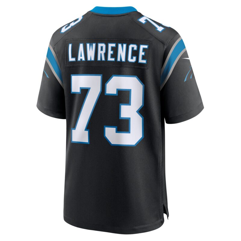 Rashard Lawrence Carolina Panthers Game Jersey - Black - Image 3