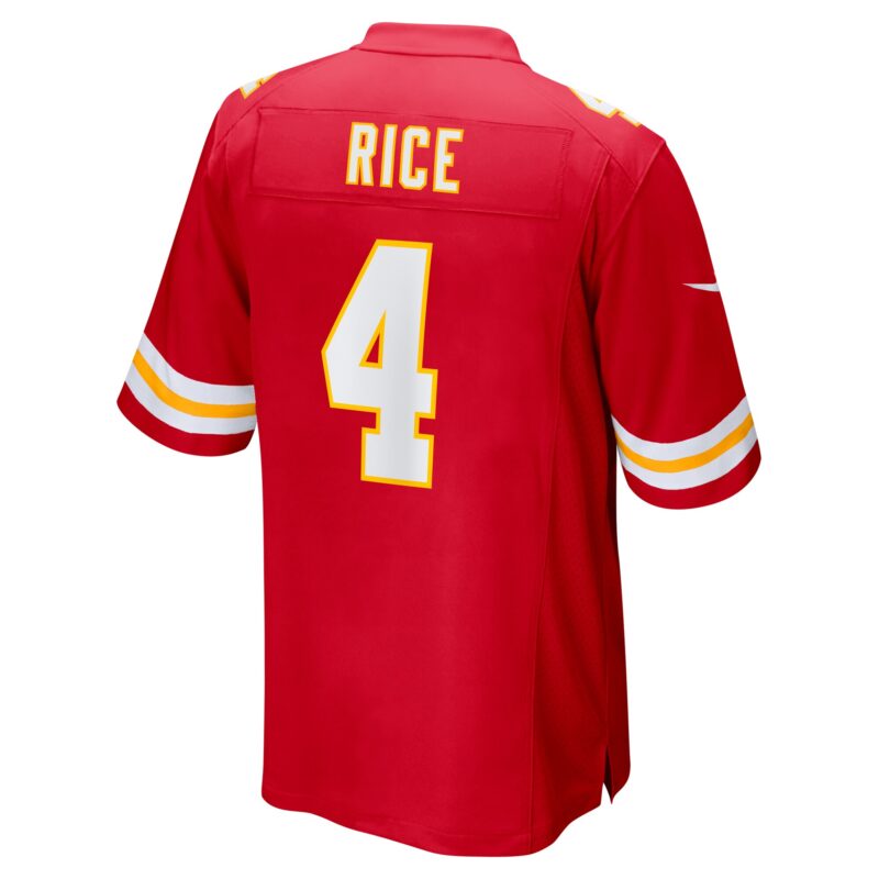 Rashee Rice Kansas City Chiefs Game Jersey - Red - Image 3