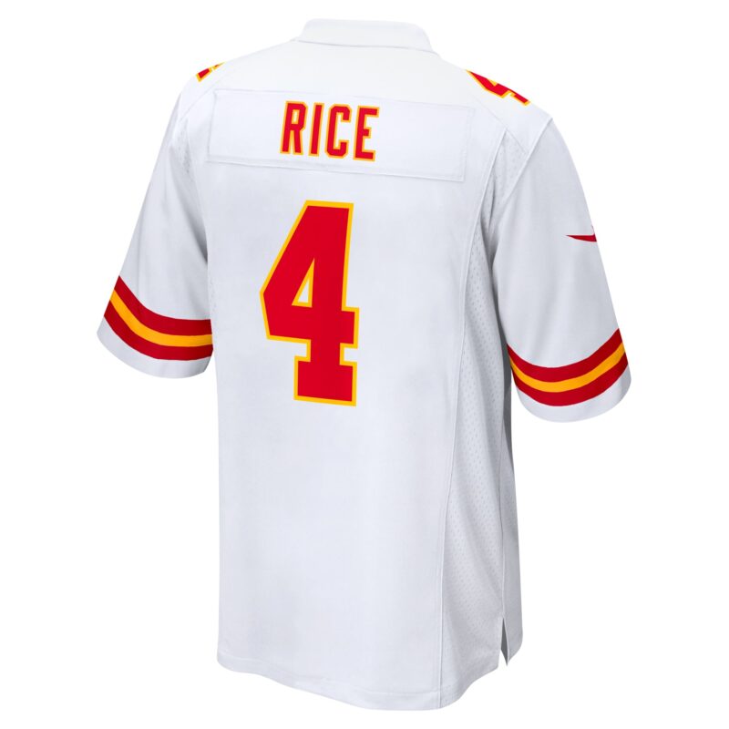 Rashee Rice Kansas City Chiefs Game Jersey - White - Image 3