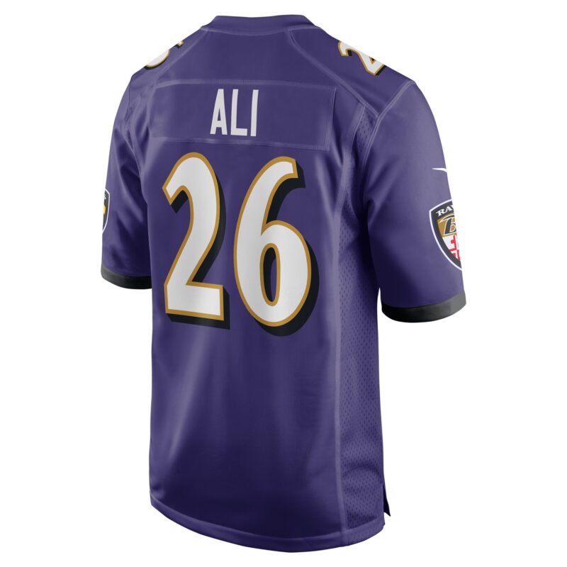 Rasheen Ali Baltimore Ravens Team Game Jersey - Purple - Image 3