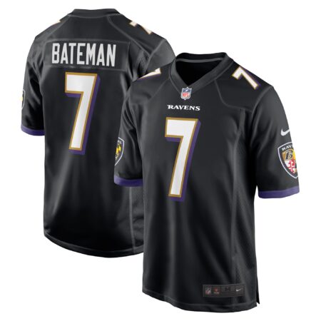 Rashod Bateman Baltimore Ravens Game Player Jersey - Black