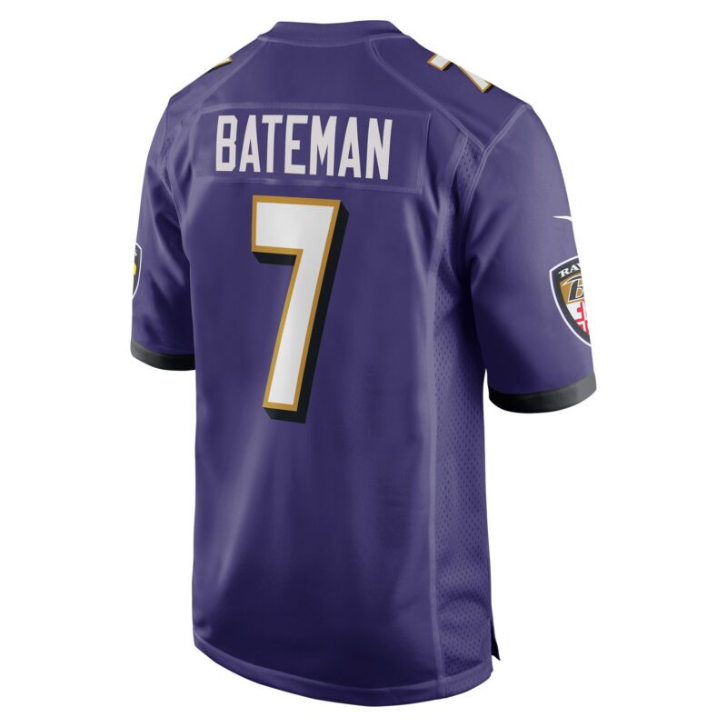 Rashod Bateman Baltimore Ravens Game Player Jersey - Purple - Image 3