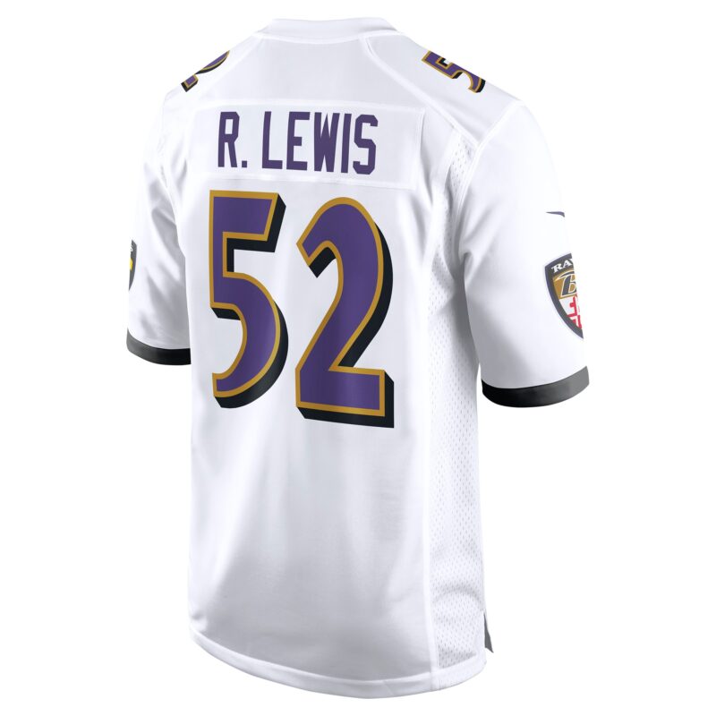 Ray Lewis Baltimore Ravens Retired Player Game Jersey - White - Image 3