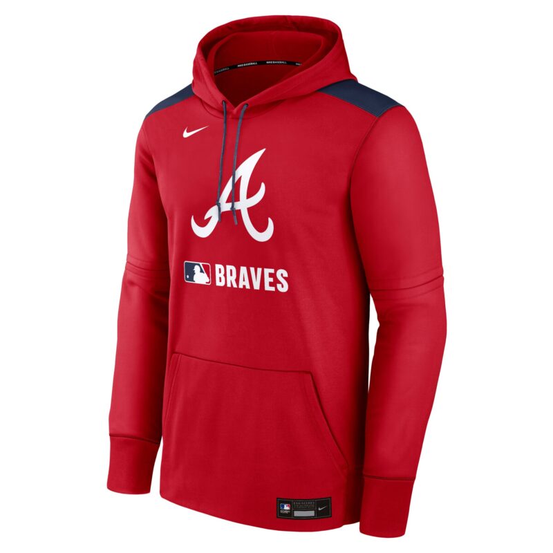 Atlanta Braves Collection Performance Pullover Hoodie - Red - Image 2