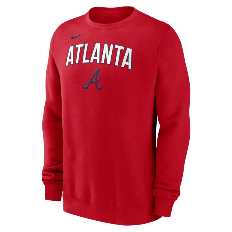 Atlanta Braves Pullover Sweatshirt - Red - Image 2