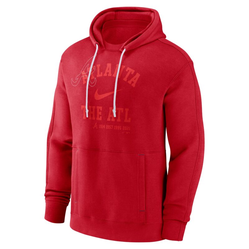 Atlanta Braves Statement Ball Game Pullover Hoodie - Red - Image 2