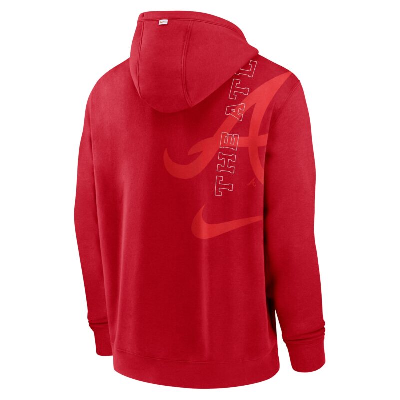 Atlanta Braves Statement Ball Game Pullover Hoodie - Red - Image 3