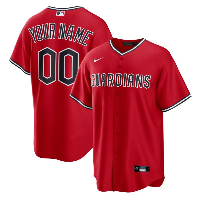 Cleveland Guardians Alternate Custom 2.0 Jersey - Red