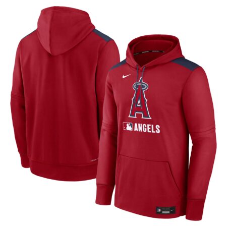 Los Angeles Angels Collection Performance Pullover Hoodie - Red