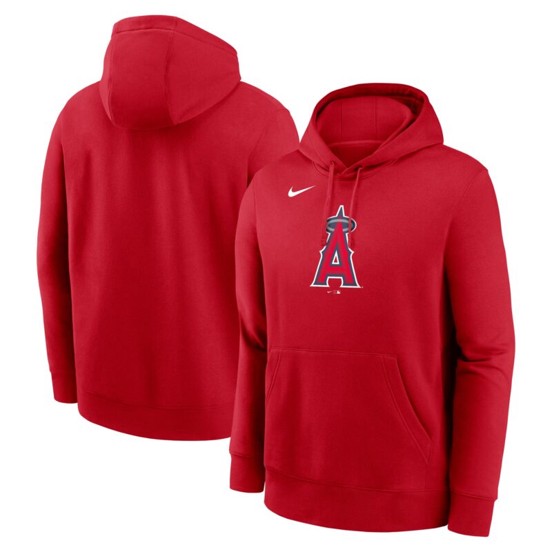 Los Angeles Angels Logo Club Fleece Pullover Hoodie - Red