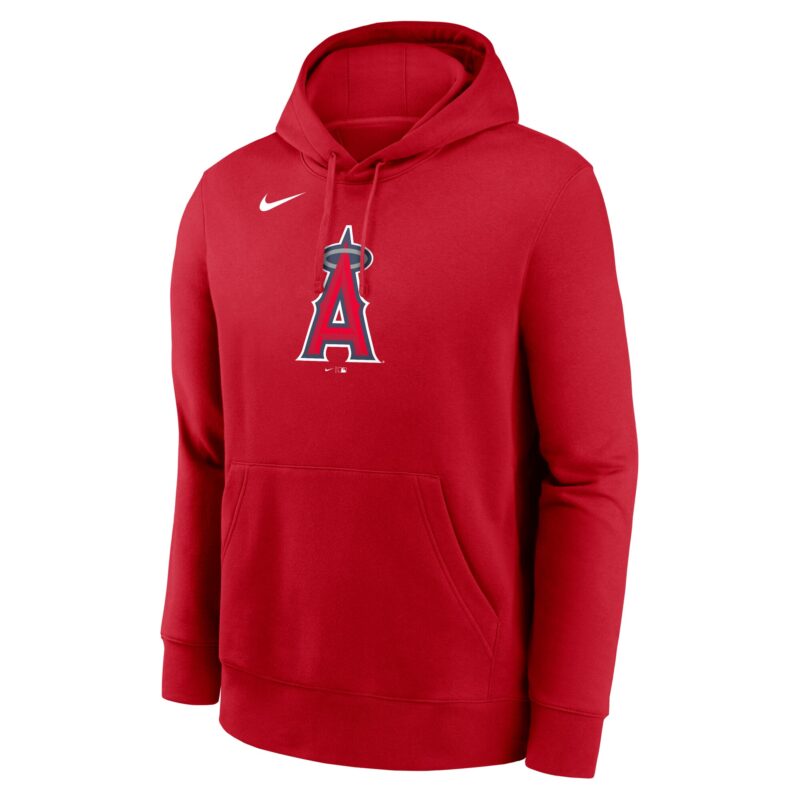 Los Angeles Angels Logo Club Fleece Pullover Hoodie - Red - Image 2