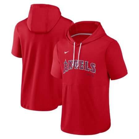 Los Angeles Angels Springer Short Sleeve Team Pullover Hoodie - Red