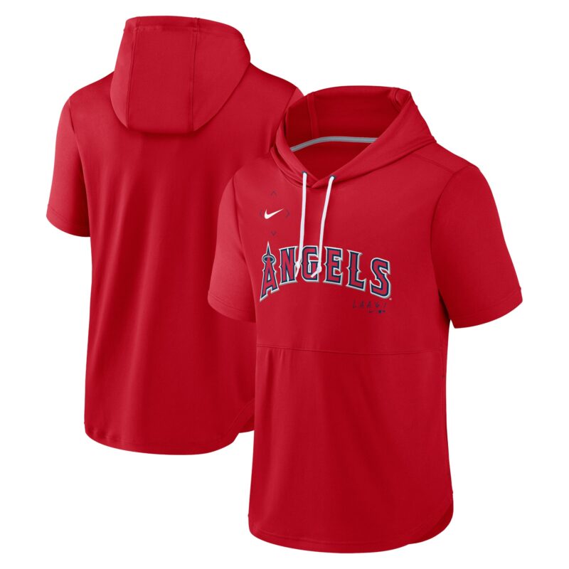 Los Angeles Angels Springer Short Sleeve Team Pullover Hoodie - Red