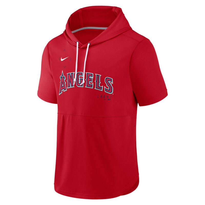Los Angeles Angels Springer Short Sleeve Team Pullover Hoodie - Red - Image 2