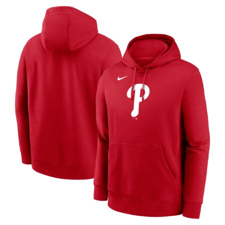 Philadelphia Phillies Logo Club Fleece Pullover Hoodie - Red