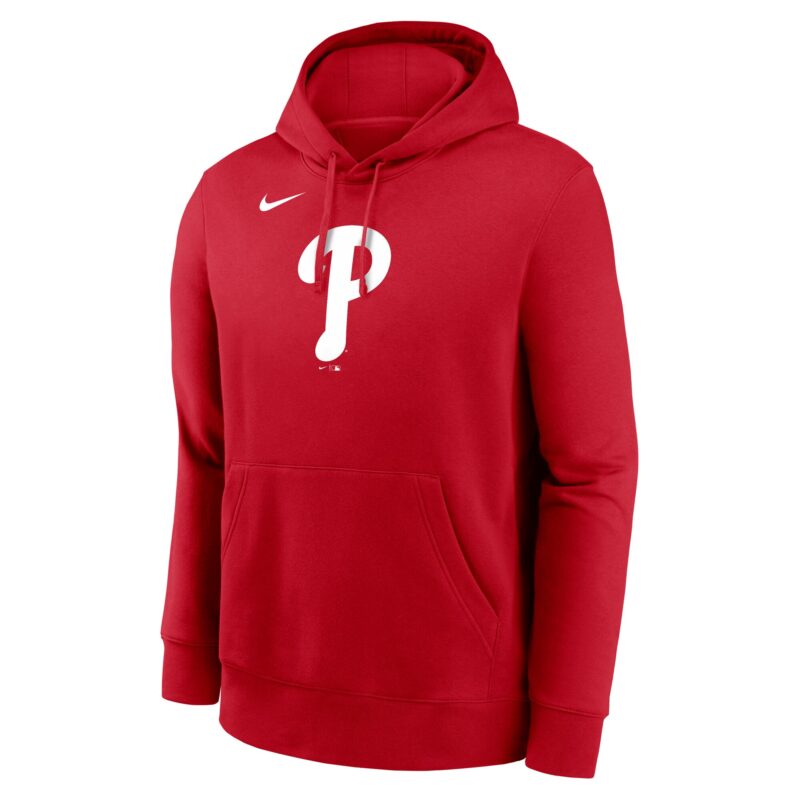 Philadelphia Phillies Logo Club Fleece Pullover Hoodie - Red - Image 2