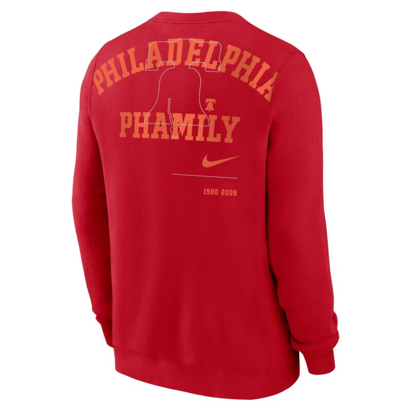 Philadelphia Phillies Statement Ball Game Fleece Pullover Sweatshirt - Red - Image 3
