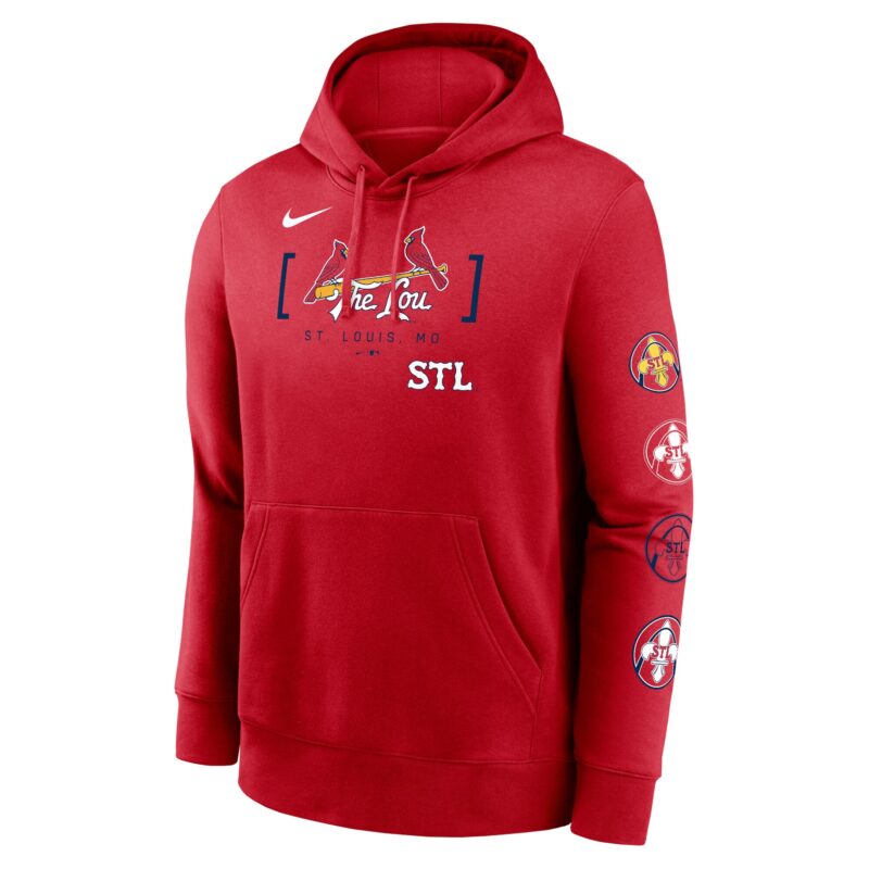 St. Louis Cardinals 2024 City Connect Club Fleece Pullover Hoodie - Red - Image 2