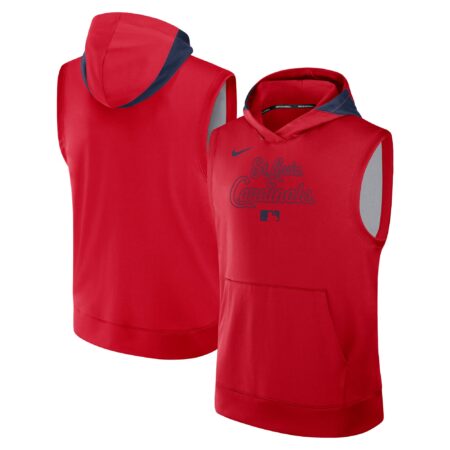 St. Louis Cardinals Collection Performance Sleeveless Pullover Hoodie - Red