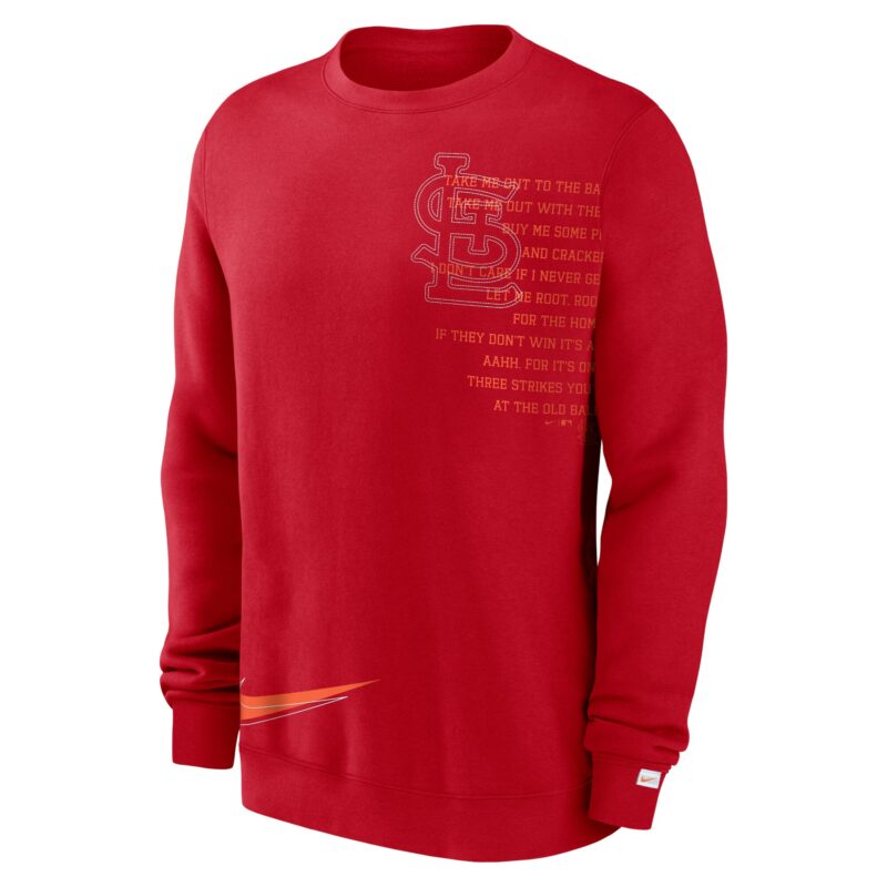 St. Louis Cardinals Statement Ball Game Fleece Pullover Sweatshirt - Red - Image 2
