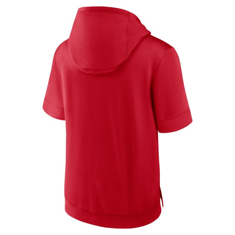 St. Louis Cardinals Tri Code Lockup Short Sleeve Pullover Hoodie - Red - Image 3