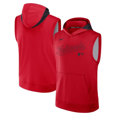 Washington Nationals Collection Performance Sleeveless Pullover Hoodie - Red