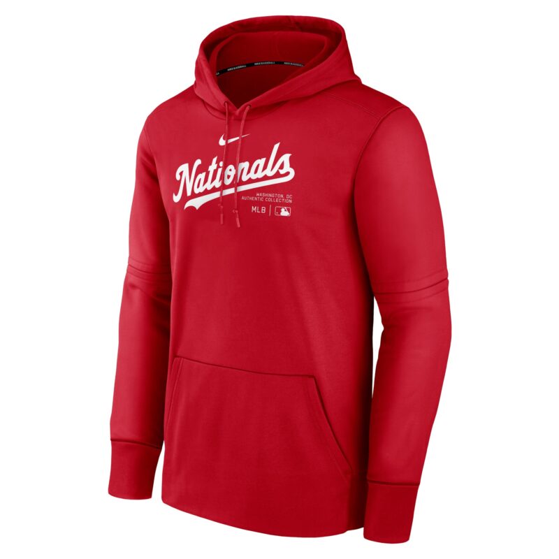 Washington Nationals Collection Practice Performance Pullover Hoodie - Red - Image 2