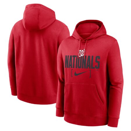 Washington Nationals Club Slack Pullover Hoodie - Red