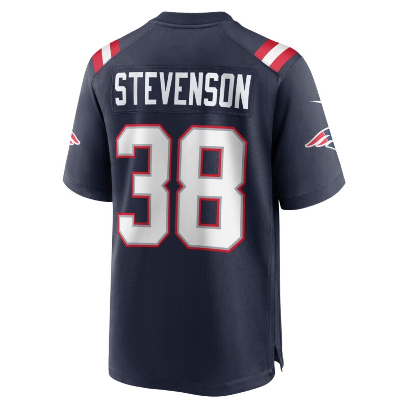Rhamondre Stevenson New England Patriots Game Jersey - Navy - Image 3