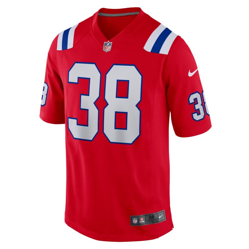 Rhamondre Stevenson New England Patriots Alternate Game Player Jersey - Red - Image 2