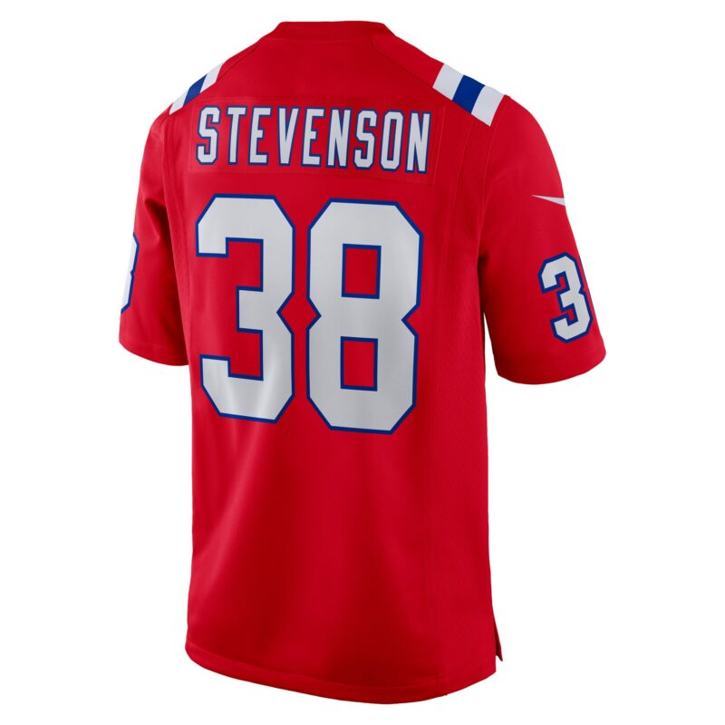 Rhamondre Stevenson New England Patriots Alternate Game Player Jersey - Red - Image 3
