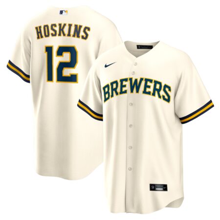 Rhys Hoskins Milwaukee Brewers Home Player Jersey - Cream