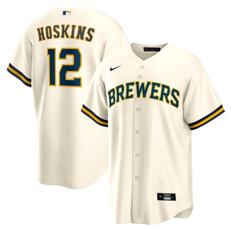 Rhys Hoskins Milwaukee Brewers Home Player Jersey - Cream